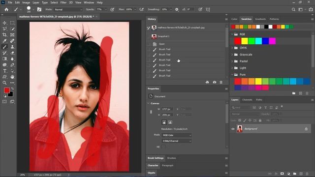 History and Art History Brush Tool of Adobe Photoshop for beginners Class 14 || Editing Master 5 | смотреть онлайн