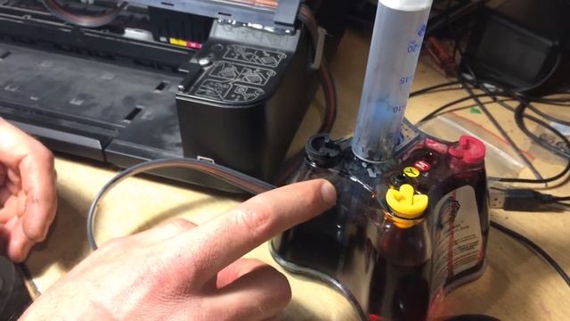 Как заполнить трубочки СНПЧ систему чернилами смотреть онлайн