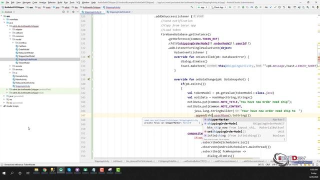 Kotlin Android Tutorial - New Eat It part 100 Shipper App Done Button смотреть онлайн