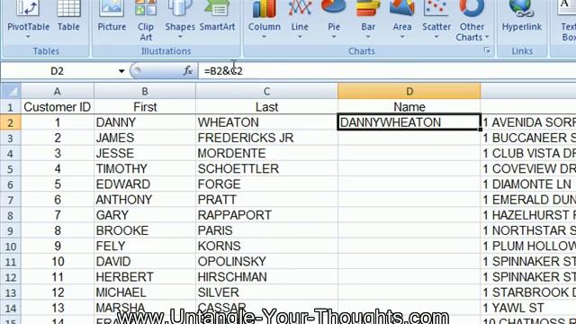Merge Text (Concantenate) from Two Cells in MS Excel - FreeTutorialExcel.com смотреть онлайн