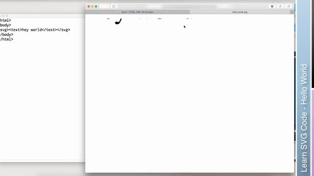 Learn SVG- Creating a Hello World file смотреть онлайн