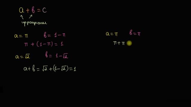 Иррационал сандардың қосындысы және көбейтіндісі | Қазақ Хан Академия смотреть онлайн