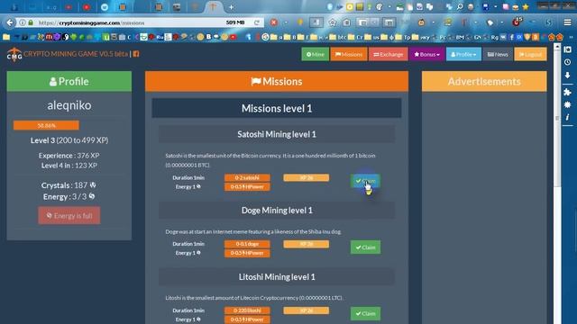 Крипто -Кран-Игра-Майнинг Cryptomininggame - Новинка 2/12/2017 BTC. DOGE. LTC