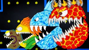Битва монстров в мире Pac-Man!