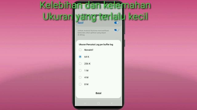 Cara Setting Opsi Pengembang, Opsi Developer log buffer, Ukuran Buffer Pencatat Log смотреть онлайн