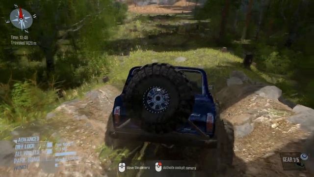 Spintires: MudRunner - JEEP WAGONEER 4x4 Driving on a Difficult Trial Track смотреть онлайн