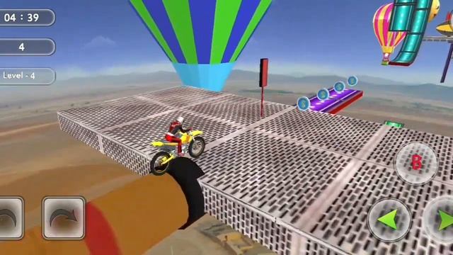 MOTORSİKLET OYUNU GÖKYÜZÜNDE SÜRÜYORUZ - Moto Stunt Bike Race - Free Motorcycle Games Android Game смотреть онлайн