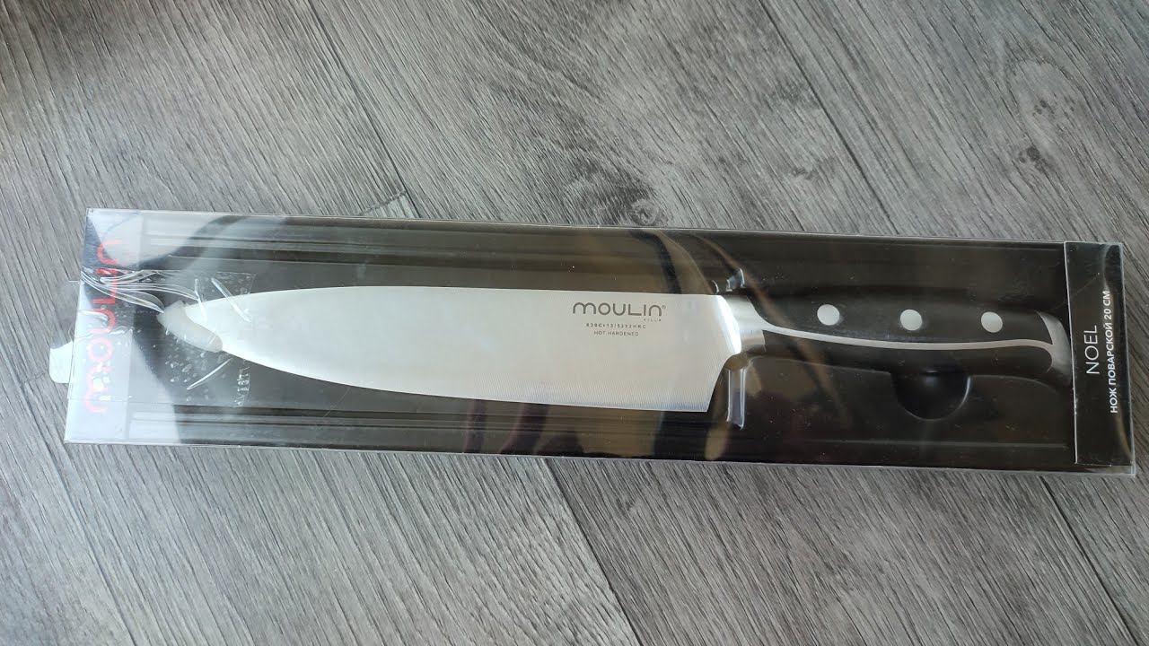 Заточка шеф ножа Moulin x30cr13 + кухонный тест смотреть онлайн