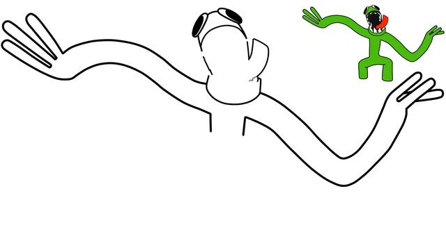 How to Draw Rainbow Friends GREEN - ROBLOX смотреть онлайн