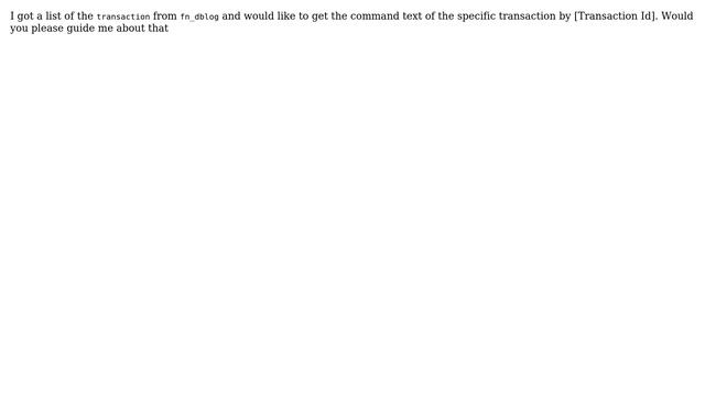Databases: How to get transaction command text from SQL server Log file? смотреть онлайн