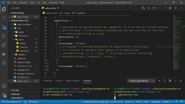 Cross Browser Testing - WebdriverIO | #13 смотреть онлайн