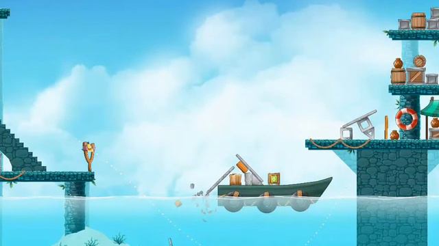Angry Birds Rio Level 7 Hidden Harbor Walkthrough 3 Star смотреть онлайн