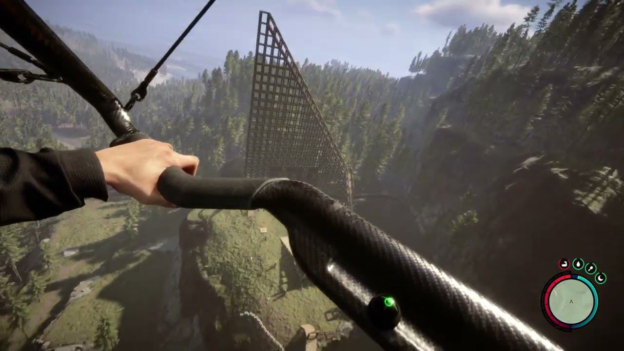 Sons Of The Forest самая длинная лестница 26 этажей и кинозал полет на дельтаплане смотреть онлайн