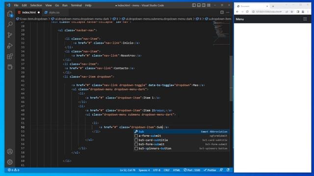 como HACER un MENU DESPLEGABLE con bootstrap 5 (2023) ? смотреть онлайн