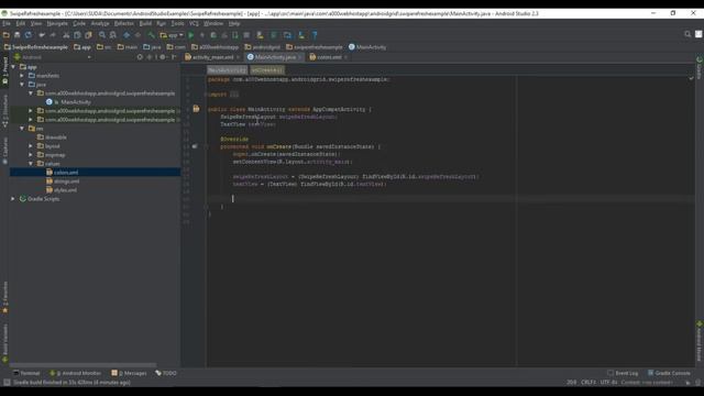 How to add Swipe To Refresh Layout to Android app - Android Studio смотреть онлайн