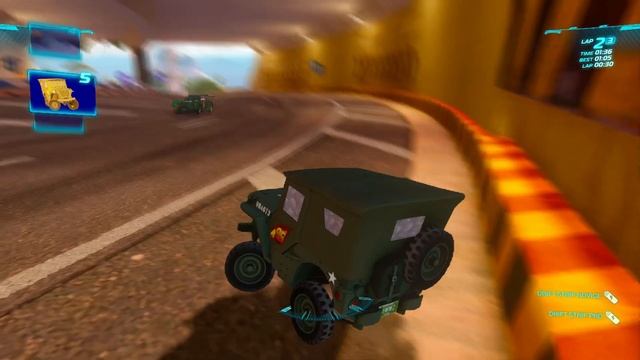 Cars 2 The Video Game | Sarge - Battle Race (Impact Mine) | Mountain Run 3 Laps смотреть онлайн