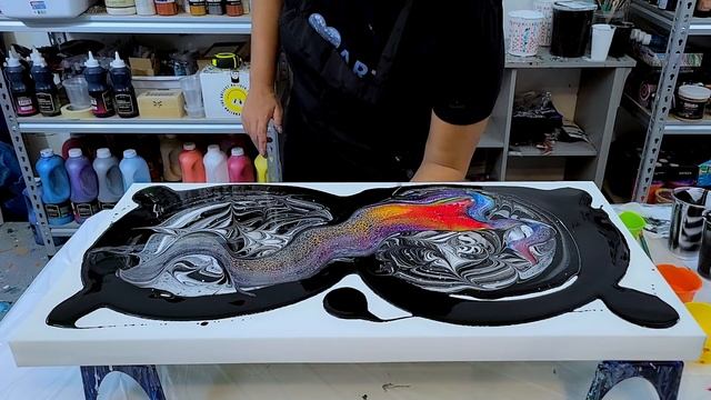 EASY Swipe Technique! ~ ? Lacing Effect + Gorgeous Colors!! ~ Acrylic Pouring ~ Fluid Art смотреть онлайн