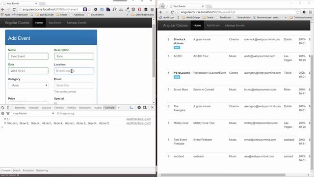 Realtime Web Apps with AngularJS And Firebase - $add, $remove and $save - 4/4 смотреть онлайн