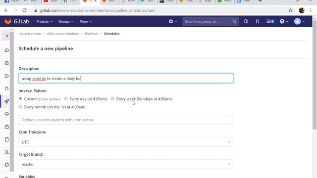 GitLab Schedule Setup смотреть онлайн