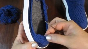 летние мокасины вязаные крючком на подошве