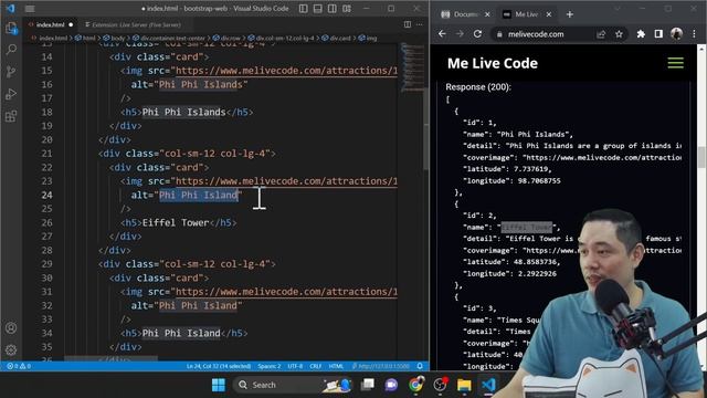 พื้นฐาน Bootstrap ใช้ระบบ Grid สำหรับ Responsive Web | หมีไลฟ์โค้ด EP.91 смотреть онлайн