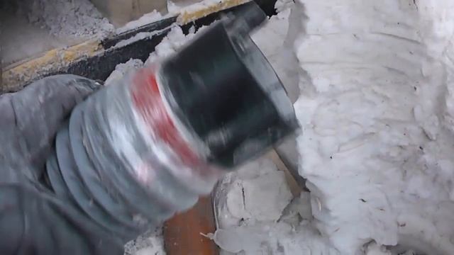 Утеплитель эковата, задувка в полости пола. смотреть онлайн