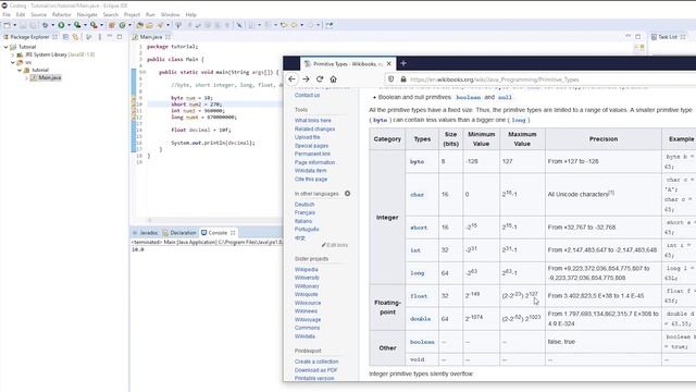 Java Programming: Complete Tutorial - Primitive Types (#4) смотреть онлайн