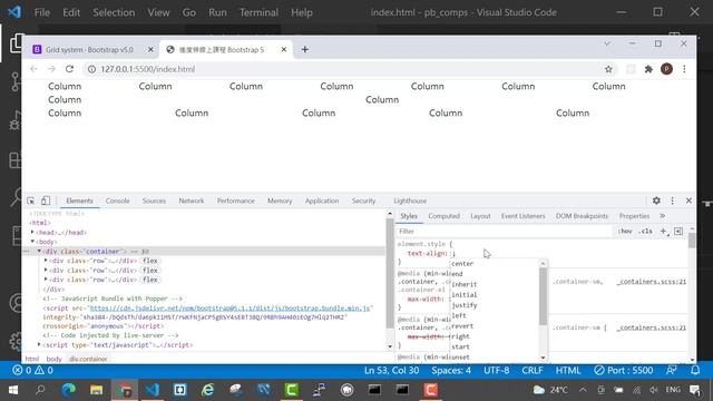 [Bootstrap 5][中文] 07. Grid System(一), col 等分與其問題 смотреть онлайн