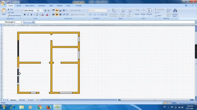 How to Create a House Plan in Microsoft Excel || Excel House Plan Tutorial смотреть онлайн