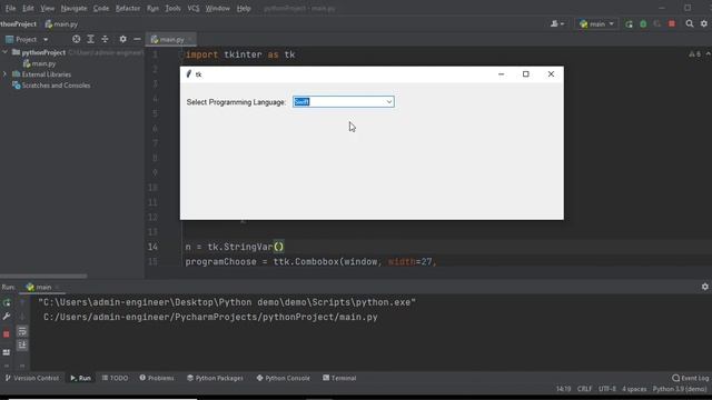 Tkinter Combo Box Demo | How do you make a Combo Box in Python? смотреть онлайн