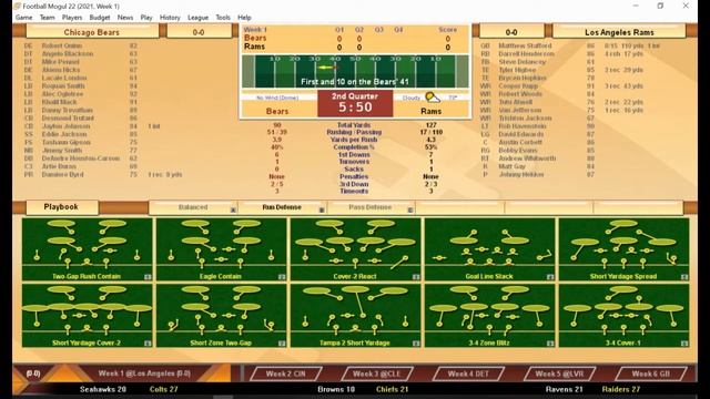 Football Mogul 22 # 1 Chicago Bears at Los Angeles Rams смотреть онлайн