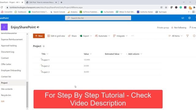 How to remove thousand separator in SharePoint | Remove thousand separator SharePoint смотреть онлайн
