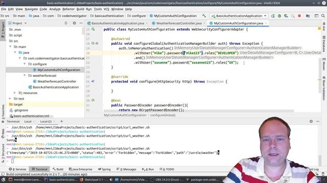 Spring Boot Basic Authentication with Users and Roles смотреть онлайн