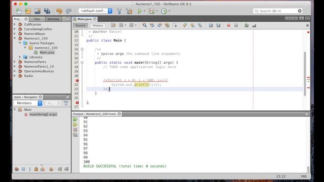 Ejercicios en JAVA | Números del 1 al 100 con Ciclos | Ejercicio 10 смотреть онлайн