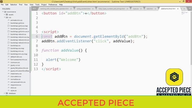 addEventListener use in java Script examples смотреть онлайн