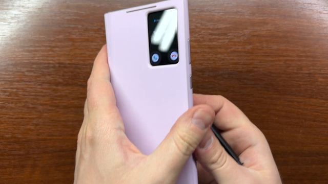 Samsung Galaxy S23 Ultra Black Incoming Call in Lilac Smart View Wallet Case with S Pen Stylus смотреть онлайн