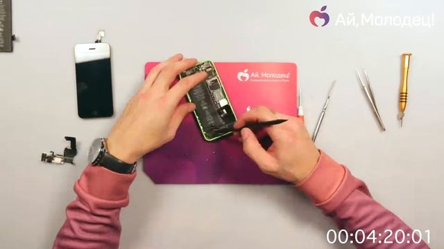 Замена нижнего шлейфа на iPhone за 10 минут смотреть онлайн