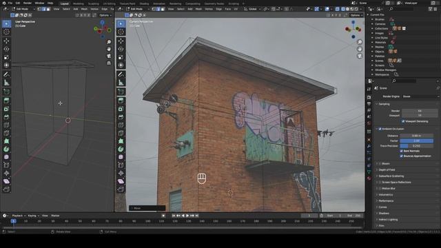2. Трансформаторная подстанция в Blender по фото. смотреть онлайн