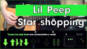 Lil Peep - Star shopping \ Tutorial \ Разбор песни на гитаре \ Табы, аккорды и бой