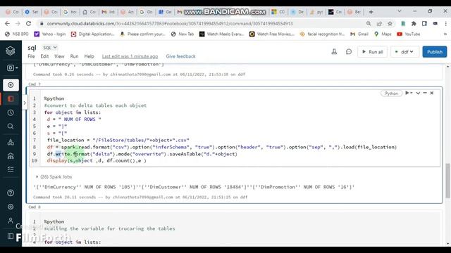 how to call the variable in spark sql and using variable in other places in python(databricks) смотреть онлайн