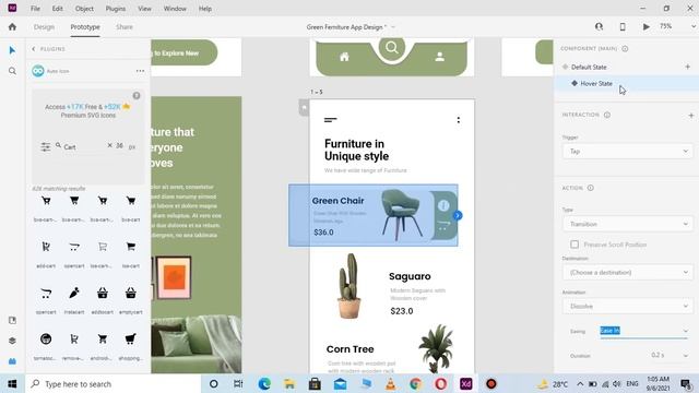 Furniture Mobile App UI Design | Adobe Xd UI/UX Design & Prototype | Part 2 | By designing Tutorial смотреть онлайн