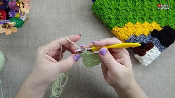 МК ПЛЕД ОТ УГЛА К УГЛУ/ПРИНЦИП ВЯЗАНИЯ ПОЛОТНА/техника с2с или corner to corner