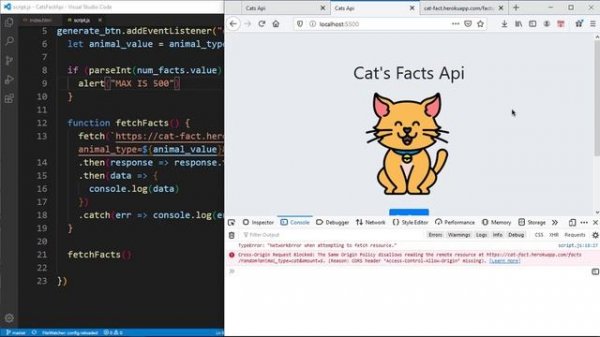 JavaScript API Tutorial : Cat facts app with fetch API ? (2020)