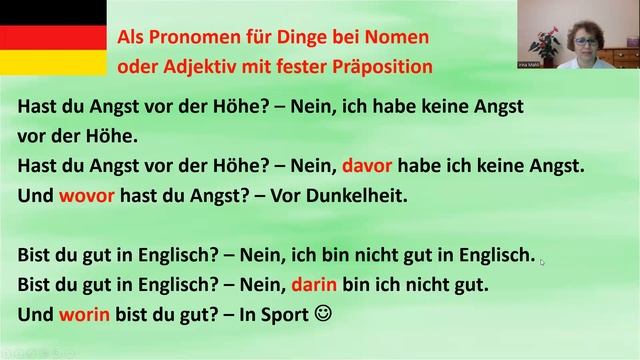 Pronominaladverbien. Местоимённые наречия смотреть онлайн