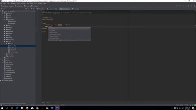 4. PHP & CodeIgniter - Setting up the Header and Footer P1 смотреть онлайн