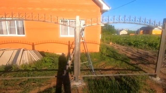 ворота с элементами художественной ковки своими руками под ключ смотреть онлайн