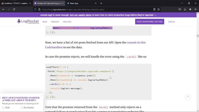 React Api call from Laravel api смотреть онлайн