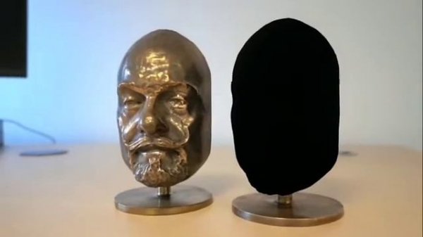 Vanta black...A material that absorbs 99.9% of light
