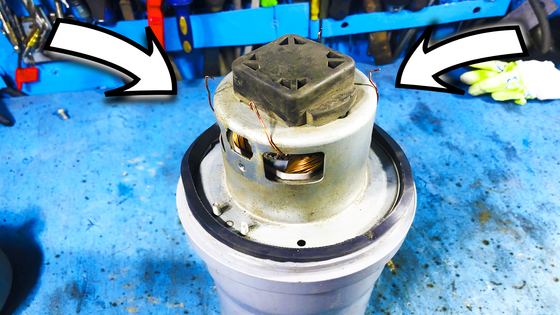 Вытяжка из двигателя от пылесоса в ГАРАЖ смотреть онлайн