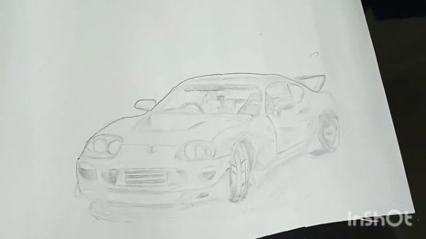 Рисуем БМВ Тойота Супра Мерседес w124 how to draw BMW Toyota Supra Mercedes w124